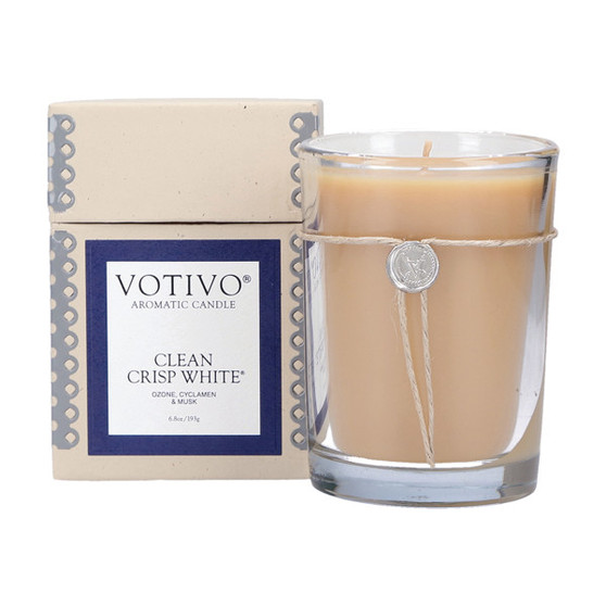 Clean Crisp White Candles by Votivo
