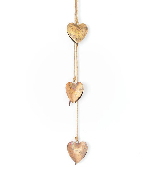 Alaya Triple Heart Windchime