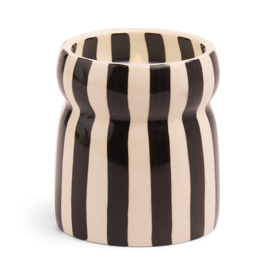 Black Striped Cabana Candle