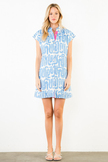 Short Sleeve Button Down Dress