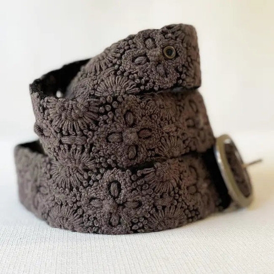 Midnight Oasis Embroidered Belt