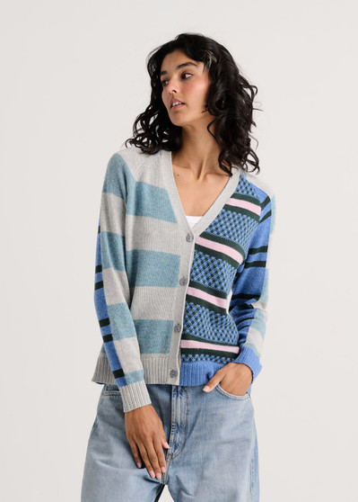 Stripe Meets Check Cardi