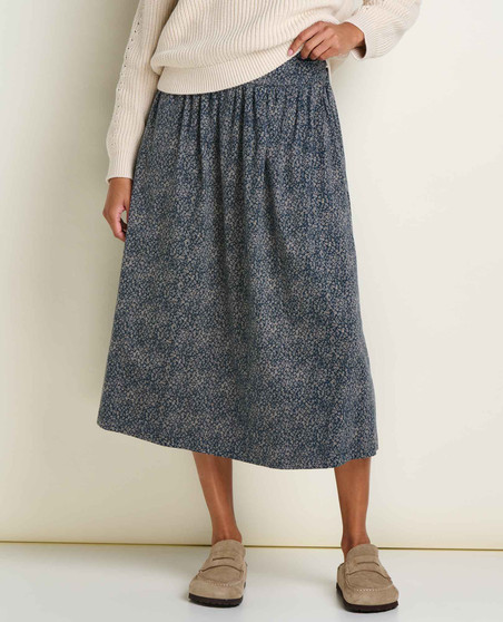 Chaka Midi Skirt - Ink Print