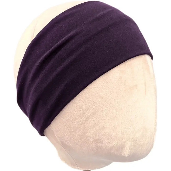 Solid Eggplant Stretch Headband