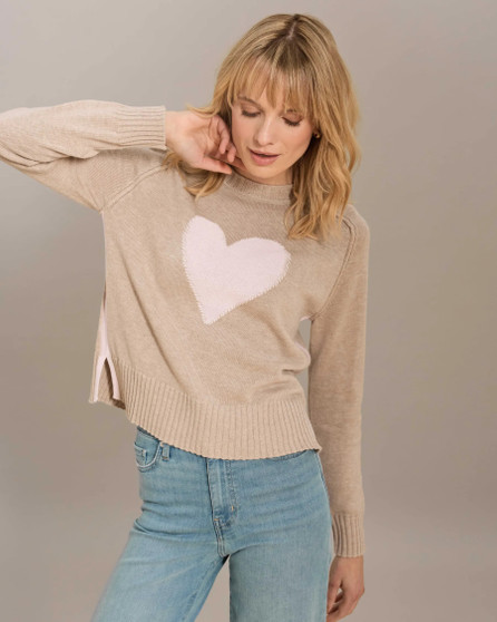 Sweetheart Raglan Pullover - Biscotti