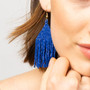 colorful beaded fringe earring - lexie by ink and alloy