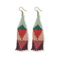 ink and alloy fringe earring