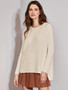 Basic shaker pullover by 525 america cream