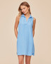 Bella Dahl Tidal Blue Sleeveless Aline Dress
