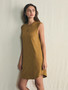 antique bronze slub muscle dress by Faherty