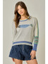 Color Block Fish Sweater