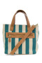 Capri Awning Stripe Mini Canvas Tote