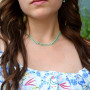 Artemis Turquoise Enamel Arrow Chain Necklace