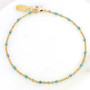 Nina Turquoise Enamel Satellite Chain Bracelet