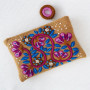 Four Seasons Embroidered Wool Purse