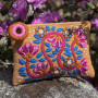 Four Seasons Embroidered Wool Purse