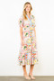 Fruit Print Midi Dress