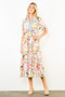 Fruit Print Midi Dress