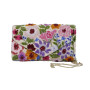 Senv Fully Beaded Fold Over Purse - White