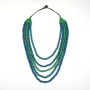 Classic 5 Strand Wooden Bead Necklace