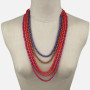 Classic 5 Strand Wooden Bead Necklace