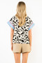 Abstract Pattern Short Sleeve Top