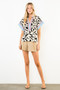 THML Black White Boxy Top