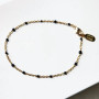 Nina Black Enamel Satellite Chain Bracelet