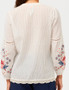 Johnny Was Embroidered Top