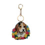 Floral Dog Beaded Charm