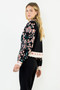 High Neck Floral Sweater