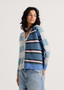 Stripe Meets Check Cardi