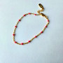 Nina Hot Pink Enamel Satellite Bracelet