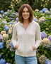 Hooded Zip Cardi Cotton Cashmere