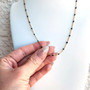 Nina Satellite Dotted Black Enamel Chain Nk