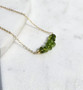 Olive Peridot Pebble Arc Necklace