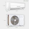 Classic America 12000 BTU Ductless Wall Mount Mini Split Inverter Air Conditioner with Heat Pump, 16 ft Line Set, Up to 500 Sq Ft Coverage, (19 SEER2, 120 VAC), WiFi/Alexa Ready