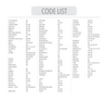 Code List 2