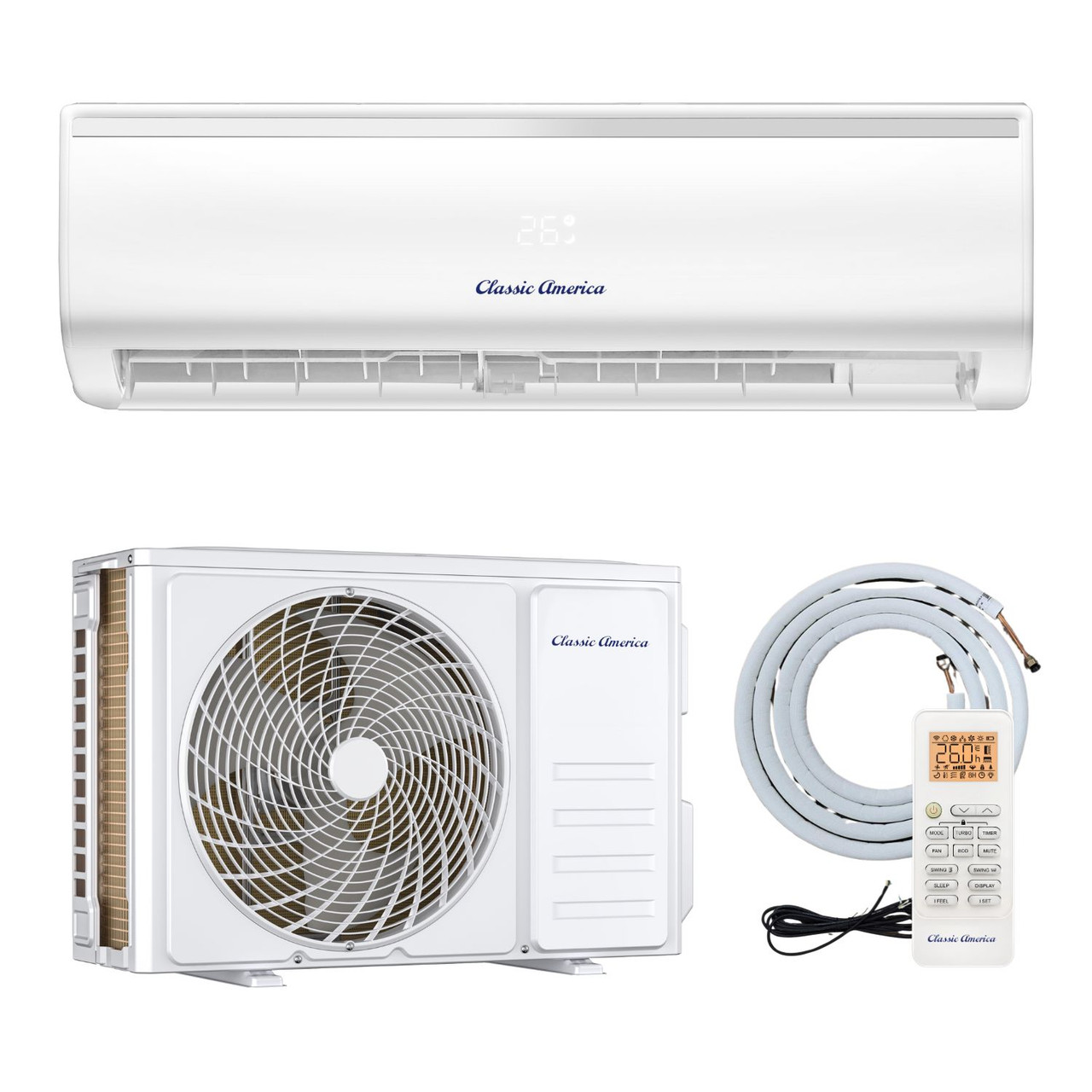 12000 BTU Classic America Mini Split Heat Pump (20 Seer