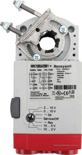 MN7505A2001 Honeywell Modulating Floating Non-Spring Return Actuator, 44 lb-in