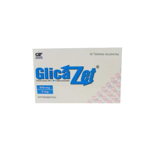 Glicazet 850/5MG x 40 Tabletas