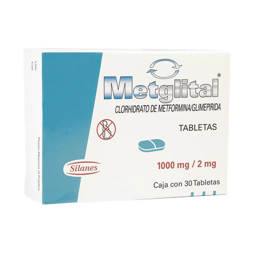 Metglital 1000MG/2MG x 30 Tabletas