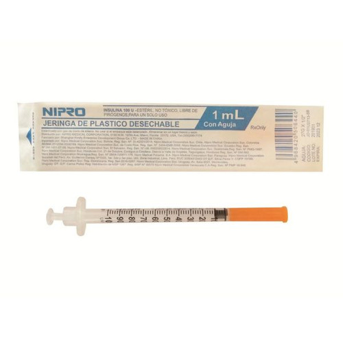 Nipro Jeringa de Insulina 1MLx29"  Unidad