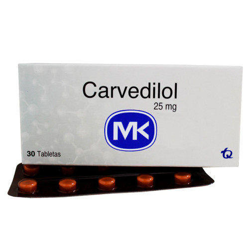 Carvedilol MK 25MG x 30 Tabletas SN