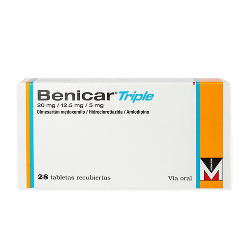 BENICAR TRIPLE 20MG/12.5MG/5MG X 28 COMPRIMIDOS