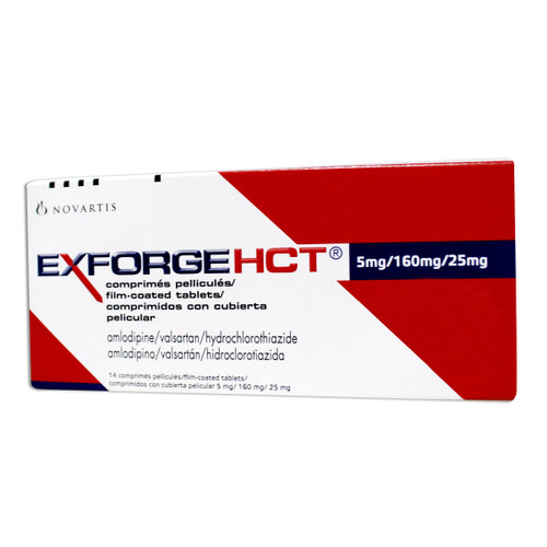 EXFORGE HCT 5MG/160MG/25MG X 14 COMPRIMIDOS