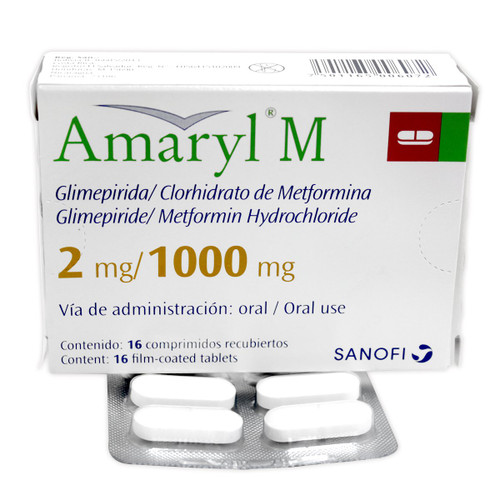 Amaryl M Tabl Recubie 2MG/1000MG x 16 Comprimidos SN