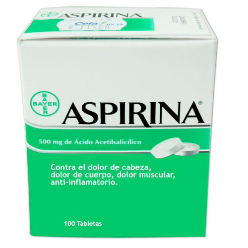 ASPIRINA ADULTO 500MG X 100 TABLETAS