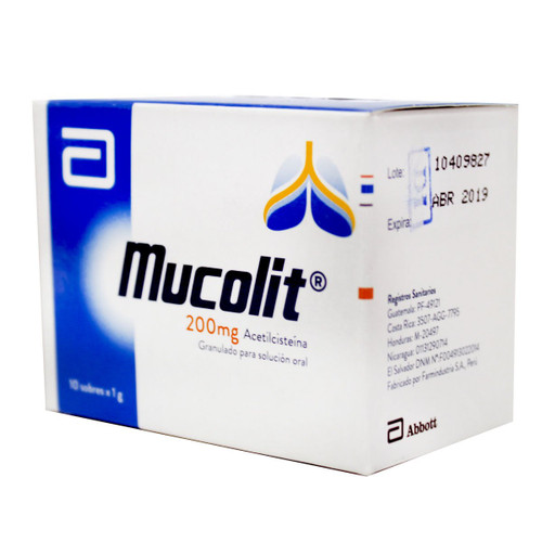 MUCOLIT 200MG X 10 SOBRES DE 1 GRAMO.