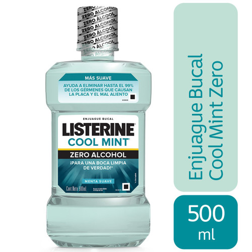 Listerine Cool Mint Zero Alcohol Frasco x 500ML SN